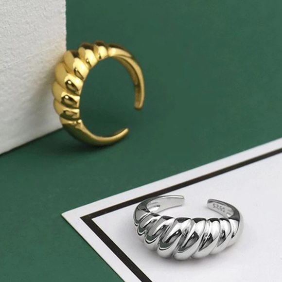 💯 NEW 925 STERLING SILVER ADJUSTABLE FRENCH RING, CUTE RING, SHINY RING. - Picture 4 of 4